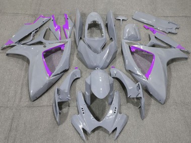 2006-2007 Nardo Grey and Purple Trim Suzuki GSXR 600 / GSXR 750 Motorcycle Fairings Australia
