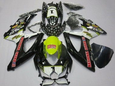 2008-2010 White Yellow Red Black National Guard Suzuki GSXR 600 / GSXR 750 Motorcycle Fairings Australia