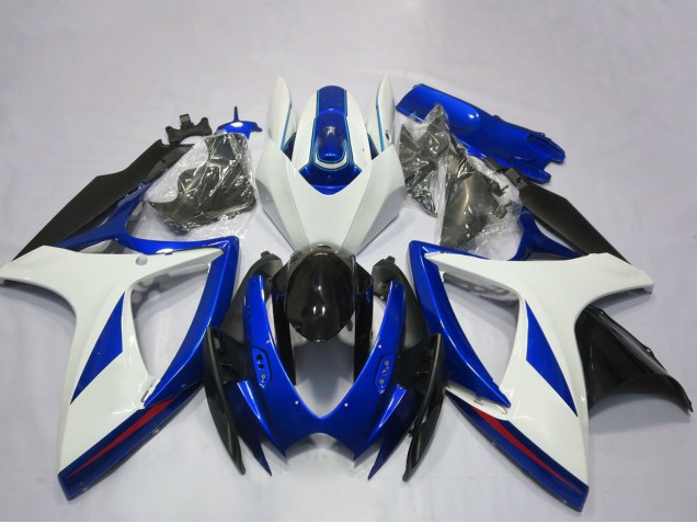 2006-2007 White Blue Glossy Black OEM Style Suzuki GSXR 600 / GSXR 750 Motorcycle Fairing Australia