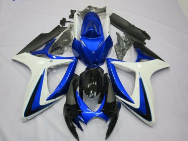 2006-2007 White Blue Glossy Black OEM Style Suzuki GSXR 600 / GSXR 750 Motorcycle Fairings Australia