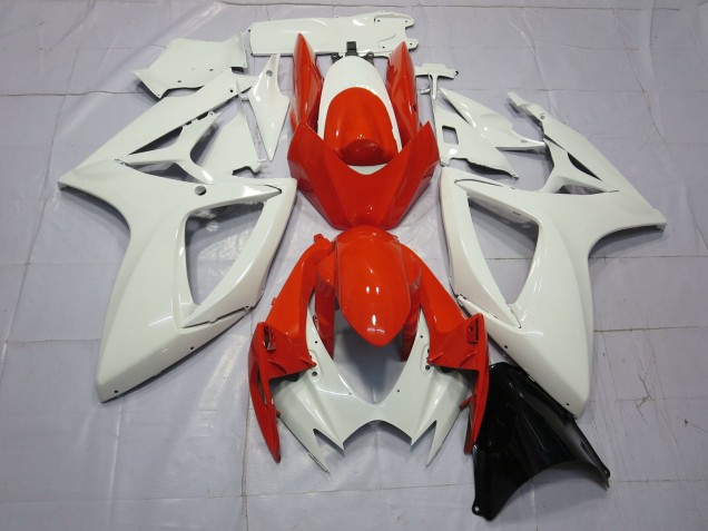 2006-2007 White Red Suzuki GSXR 600 / GSXR 750 Motorcycle Fairings Australia