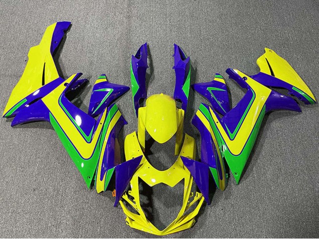2011-2024 Blue Yellow Green Suzuki GSXR 600 / GSXR 750 Motorcycle Fairings Australia