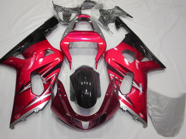 2001-2003 Red Silver Glossy Black Suzuki GSXR 600 / GSXR 750 Motorcycle Fairings Australia