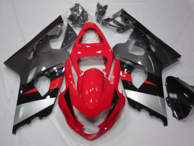 2004-2005 Red Silver Black Suzuki GSXR 600 / GSXR 750 Motorcycle Fairings Australia