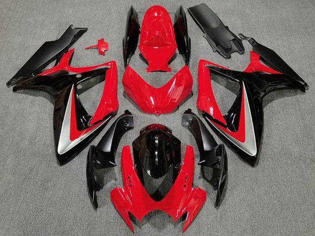2006-2007 Red Grey Glossy Black OEM Style Suzuki GSXR 600 / GSXR 750 Motorcycle Fairings Australia