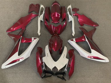 2008-2010 White Red OEM Style Suzuki GSXR 600 / GSXR 750 Motorcycle Fairings Australia
