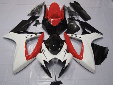 2006-2007 Red White Glossy Black Suzuki GSXR 600 / GSXR 750 Motorcycle Fairings Australia