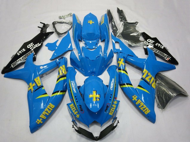 2008-2010 Blue Black Gold Rizla Suzuki GSXR 600 / GSXR 750 Motorcycle Fairings Australia