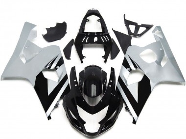 2004-2005 White Glossy Black OEM Style Suzuki GSXR 600 / GSXR 750 Motorcycle Fairings Australia