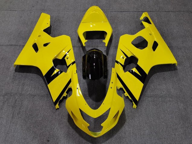 2004-2005 Yellow Glossy Black OEM Style Suzuki GSXR 600 / GSXR 750 Motorcycle Fairings Australia