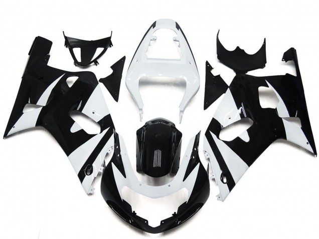 2001-2003 White Glossy Black OEM Style Suzuki GSXR 600 / GSXR 750 Motorcycle Fairings Australia