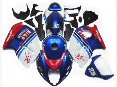1996-2007 White Blue Red Motul Suzuki GSXR 1300 Motorcycle Fairings Australia