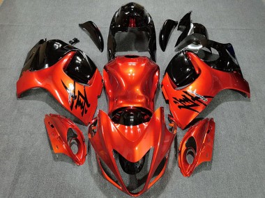 2008-2020 Candy Orange Glossy Black Suzuki GSXR 1300 Motorcycle Fairings Australia