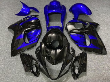 2008-2020 Glossy Black and Deep Blue Suzuki GSXR 1300 Motorcycle Fairings Australia