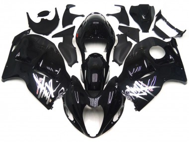 1996-2007 Glossy Black with Silver Decals Suzuki GSXR 1300 Motorcycle Fairings Australia