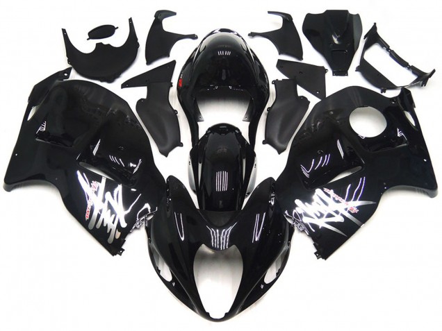 1996-2007 Glossy Black with Silver Decals Suzuki GSXR 1300 Motorcycle Fairings Australia
