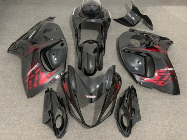 2008-2020 Glossy Black Red Suzuki GSXR 1300 Motorcycle Fairings Australia