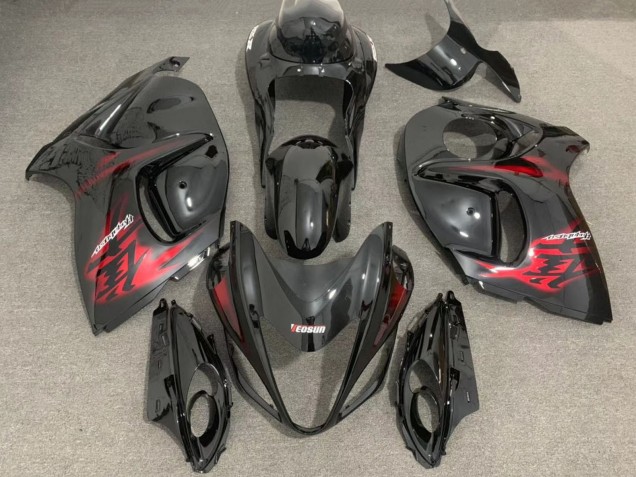 2008-2020 Glossy Black Red Suzuki GSXR 1300 Motorcycle Fairings Australia