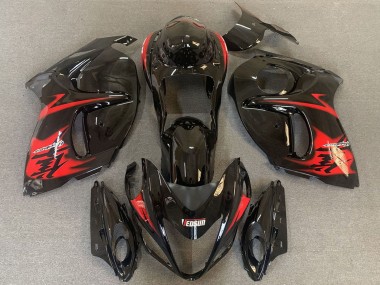 2008-2020 Glossy Black with Red Logo Suzuki GSXR 1300 Motorcycle Fairings Australia