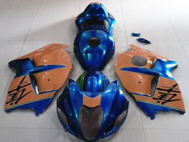 1996-2007 Glossy Blue and Desert Tan Suzuki GSXR 1300 Motorcycle Fairings Australia