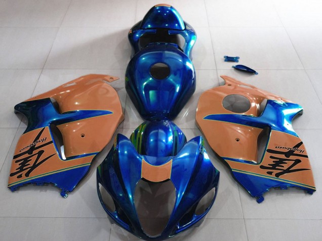 1996-2007 Glossy Blue and Desert Tan Suzuki GSXR 1300 Motorcycle Fairings Australia