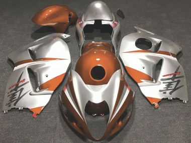 1996-2007 Glossy Orange and Silver Suzuki GSXR 1300 Motorcycle Fairings Australia