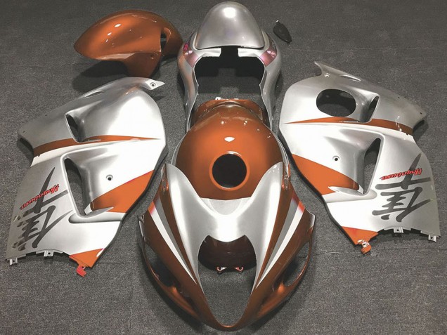 1996-2007 Glossy Orange and Silver Suzuki GSXR 1300 Motorcycle Fairings Australia