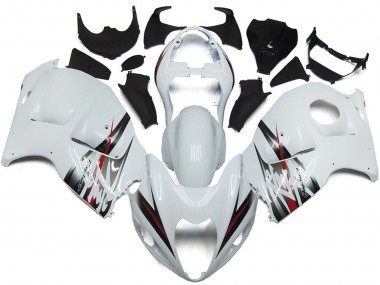 1996-2007 Glossy White and Silver Style Suzuki GSXR 1300 Motorcycle Fairings Australia