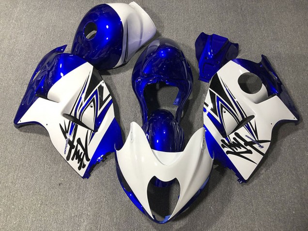 1996-2007 Glossy White Deep Blue Suzuki GSXR 1300 Motorcycle Fairings Australia