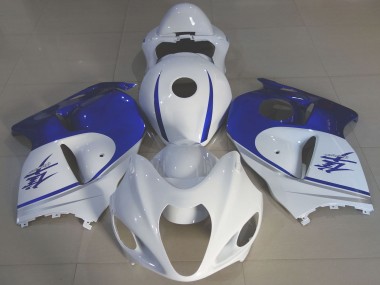 1996-2007 Glossy White Blue Suzuki GSXR 1300 Motorcycle Fairings Australia