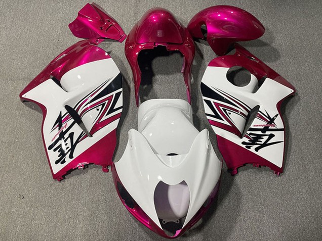 1996-2007 Glossy White Pink Suzuki GSXR 1300 Motorcycle Fairings Australia