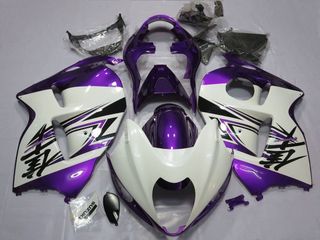 1996-2007 Glossy White Purple Suzuki GSXR 1300 Motorcycle Fairings Australia