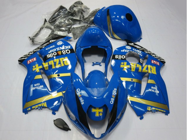 1996-2007 Blue Gold Rizla Suzuki GSXR 1300 Motorcycle Fairings Australia