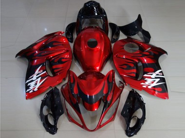 2008-2020 Red Black Flame Suzuki GSXR 1300 Motorcycle Fairings Australia