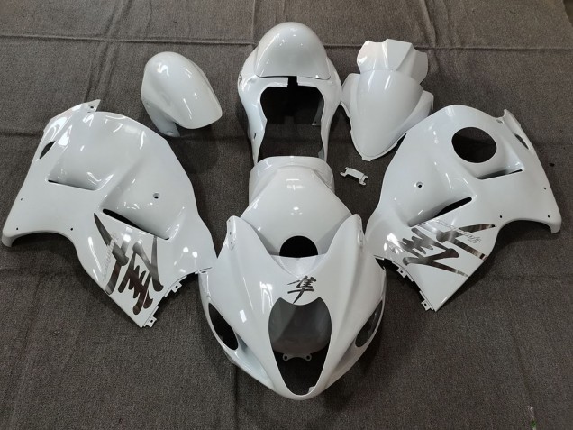 1996-2007 White OEM Style with Silver Decals Suzuki GSXR 1300 Motorcycle Fairings Australia