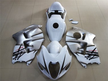 1996-2007 White Silver Suzuki GSXR 1300 Motorcycle Fairings Australia