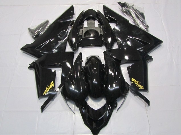 2004-2005 Glossy Black Gold Kawasaki ZX10R Motorcycle Fairings Australia