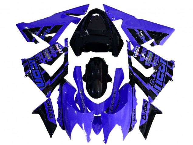 2004-2005 Blue and Black Logo Kawasaki ZX10R Motorcycle Fairings Australia