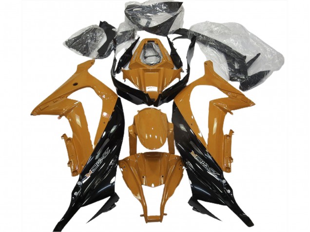 2011-2015 Dark Orange Glossy Black Kawasaki ZX10R Motorcycle Fairings Australia