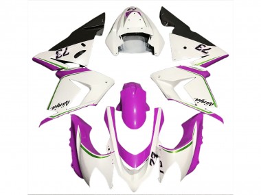 2004-2005 Glossy White Pink Kawasaki ZX10R Motorcycle Fairings Australia