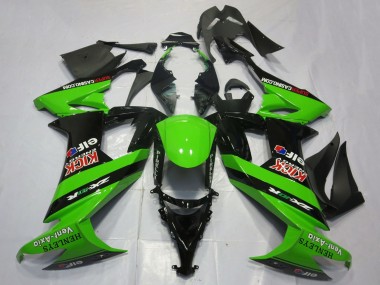 2008-2010 Green Black Red Kick Elf Henleys Vent-Axia Kawasaki ZX10R Motorcycle Fairings Australia