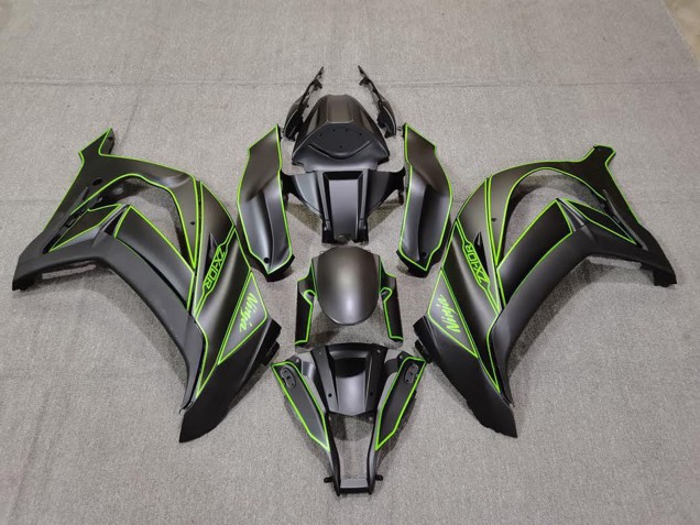 2011-2015 Matte Black Green Lining Kawasaki ZX10R Motorcycle Fairings Australia