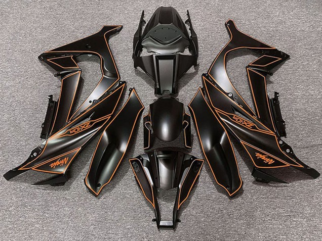 2011-2015 Matte Black Orange Lining Kawasaki ZX10R Motorcycle Fairings Australia