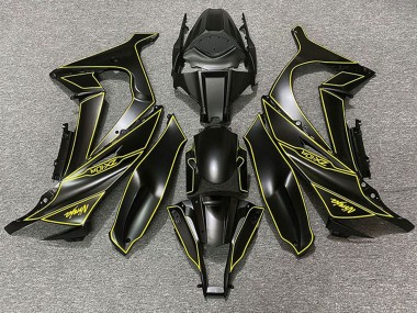 2011-2015 Matte Black Yellow Lining Kawasaki ZX10R Motorcycle Fairings Australia