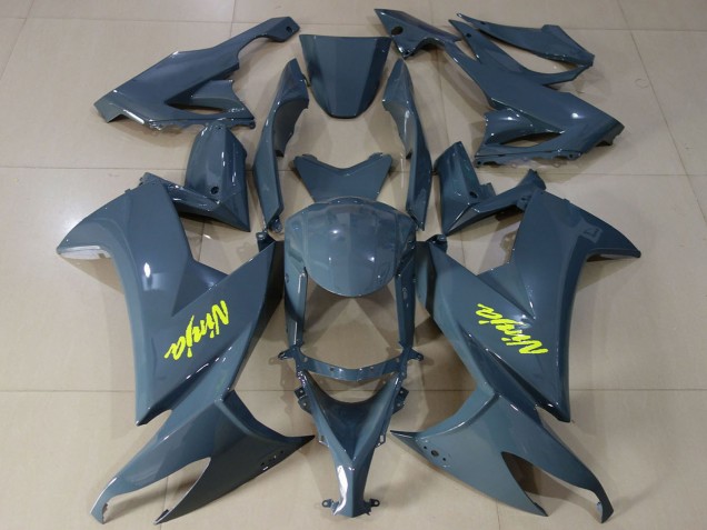 2008-2010 Dark Nardo Grey High Viz Yellow Kawasaki ZX10R Motorcycle Fairings Australia