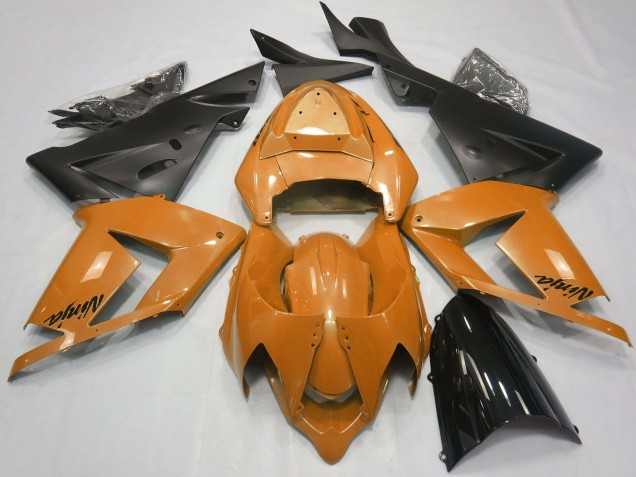 2004-2005 Pearl Orange Black Kawasaki ZX10R Motorcycle Fairings Australia
