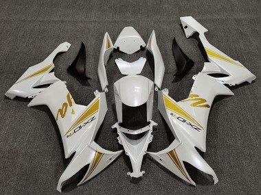 2008-2010 Pearl White Gold Kawasaki ZX10R Motorcycle Fairings Australia