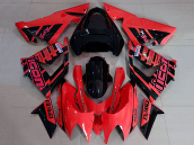 2004-2005 Red and Black Logo Kawasaki ZX10R Motorcycle Fairings Australia