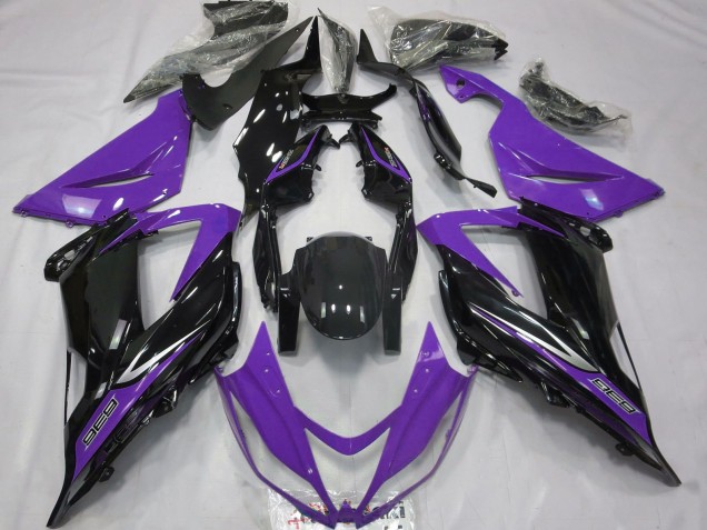 2013-2018 Purple Glossy Black Kawasaki ZX6R Motorcycle Fairings Australia