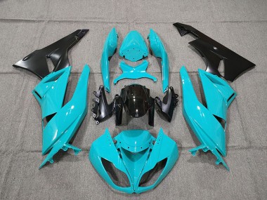 2009-2012 Blue Glossy Black Kawasaki ZX6R Motorcycle Fairing Kits Australia